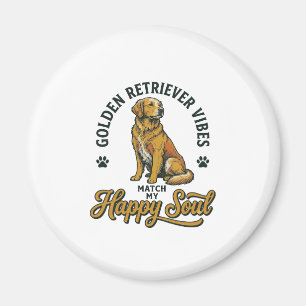 Golden Retriever Shirt Vintage Engraving Dog Lover Magnet