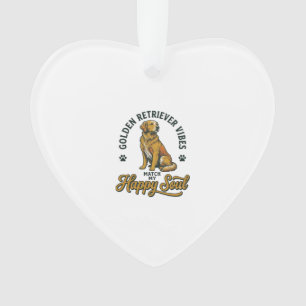 Golden Retriever Shirt Vintage Engraving Dog Lover Ornament