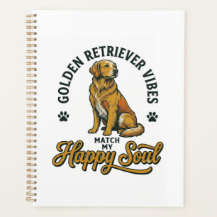 Golden Retriever Shirt Vintage Engraving Dog Lover Planner
