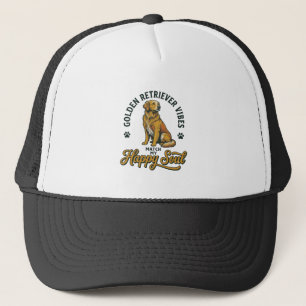 Golden Retriever Shirt Vintage Engraving Dog Lover Trucker Hat