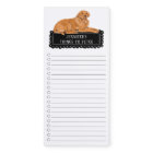 Golden Retriever Shopping List Magnetic Notepad