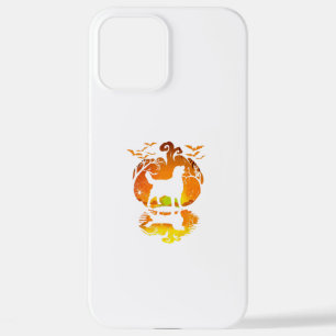 Golden Retriever Silhouette Pumpkin Halloween iPhone 12 Pro Max Case