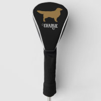 Golden Retriever Silhouette with Custom Name