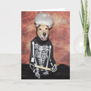 Golden Retriever Skeleton of Fun Halloween Card