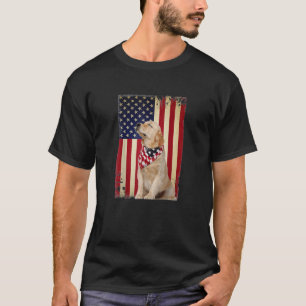 Golden Retriever Smile Flag T Shirt, Golden Retrie T-Shirt