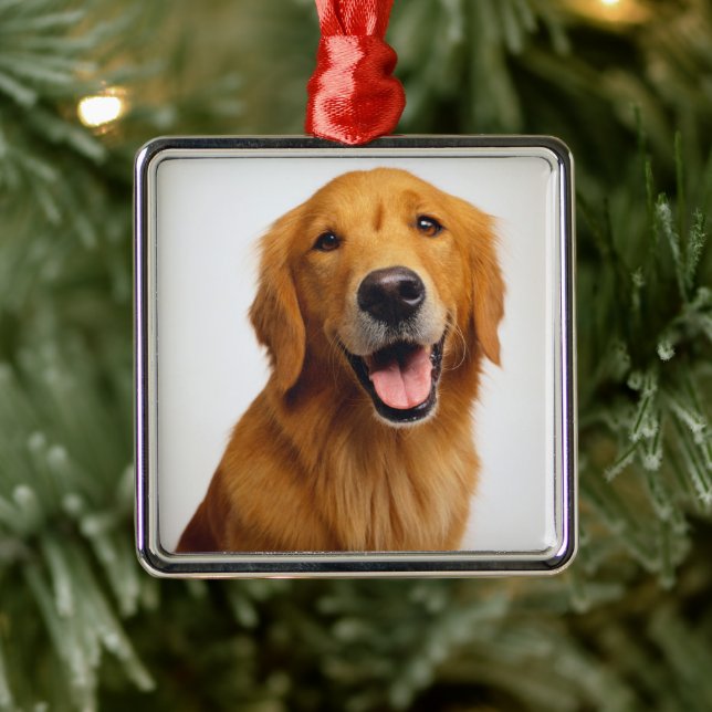 Golden Retriever Smile Metal Tree Decoration (Tree)