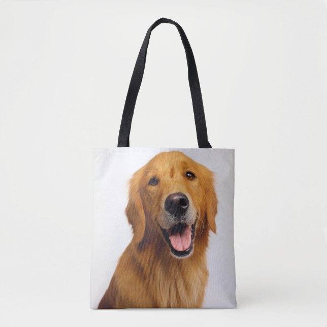 Golden Retriever Smile Tote Bag (Front)
