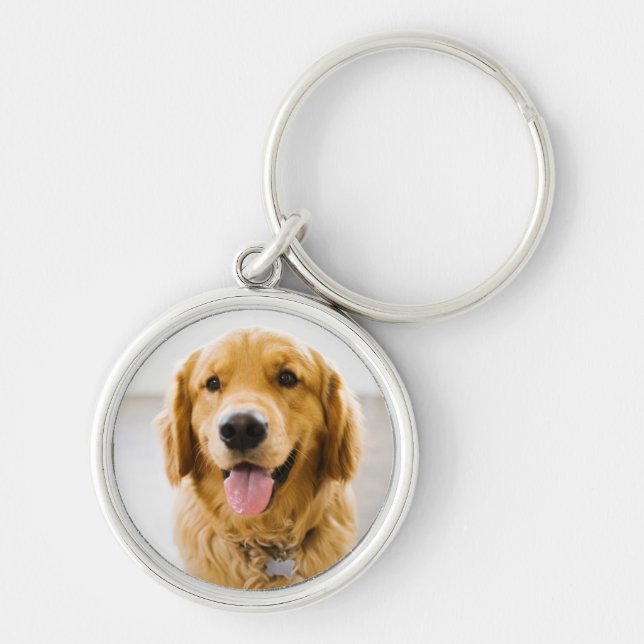 Golden Retriever Smiling Key Ring (Front)