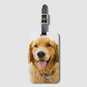 Golden Retriever Smiling Luggage Tag