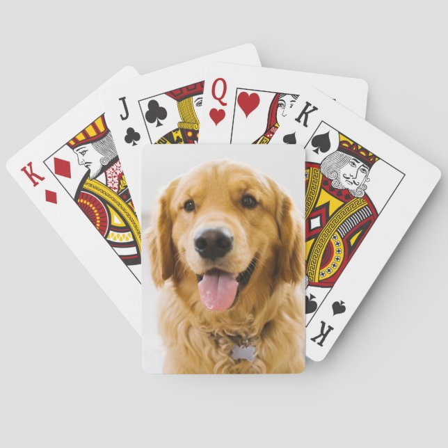 Golden Retriever Smiling Playing Cards (Back)
