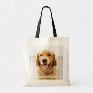 Golden Retriever Smiling Tote Bag