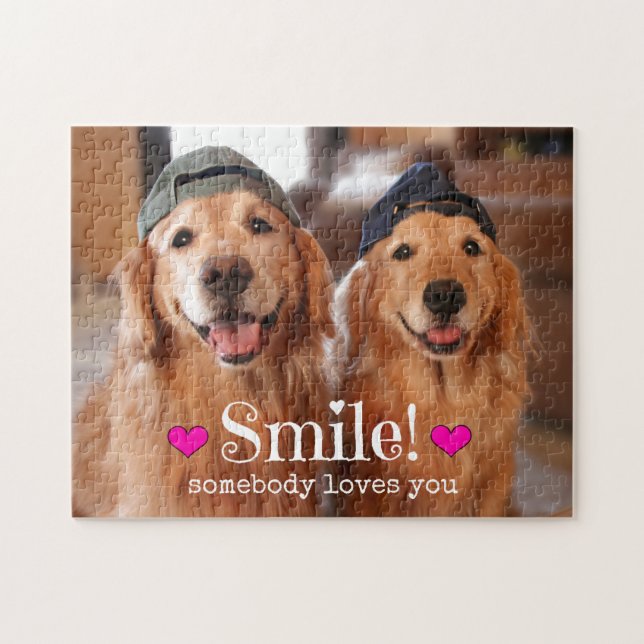 Golden Retriever Somebody Loves You Jigsaw Puzzle (Horizontal)