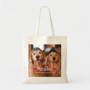 Golden Retriever Somebody Loves You Tote Bag