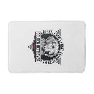 Golden Retriever Sorry I Have Plans Dog Lover Desi Bath Mat