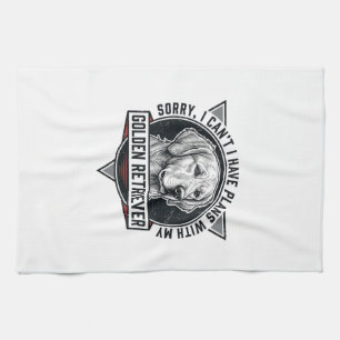 Golden Retriever Sorry I Have Plans Dog Lover Desi Tea Towel