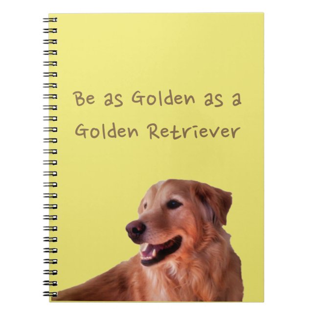 Golden Retriever Spiral Photo Notebook (Front)