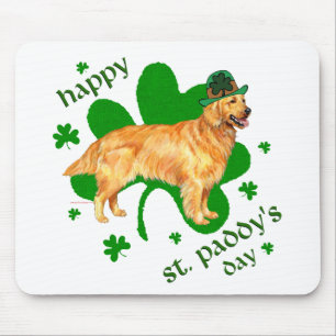 Golden Retriever St Paddy's Day Mouse Mat