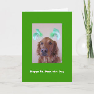 Golden Retriever St. Patrick's Day Card