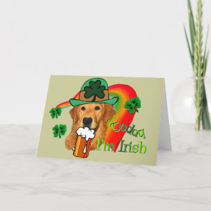 Golden Retriever St. Patrick's Day Card
