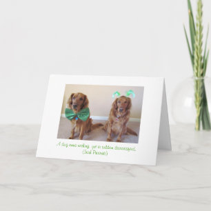 Golden Retriever St. Patrick's Day Card