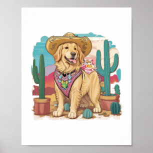 Golden Retriever stay cool anywhere Poster