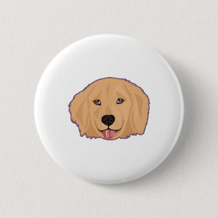 Golden Retriever Sticker 6 Cm Round Badge