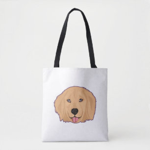 Golden Retriever Sticker Tote Bag