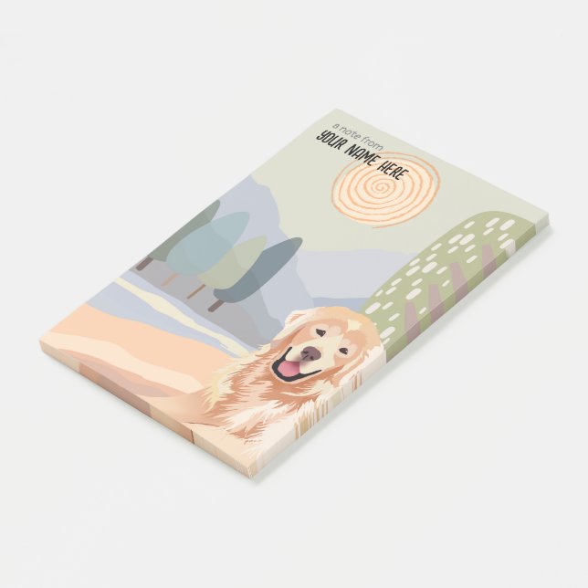 GOLDEN RETRIEVER Sticky Notes (Angled)
