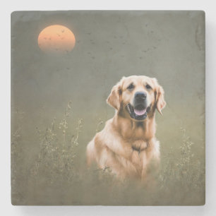 Golden Retriever  Stone Coaster