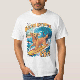 Golden Retriever Surfing Paradise T-Shirt