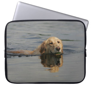 Golden Retriever Swimming Laptop Sleeve