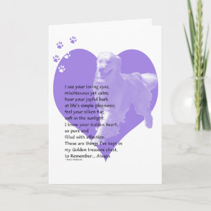 Golden Retriever Sympathy Card 2