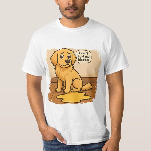 Golden Retriever T-Shirt Funny joke (Front)