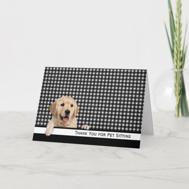Golden Retriever Thank You for Pet Sitting (Front)