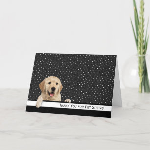 Golden Retriever Thank You for Pet Sitting Card