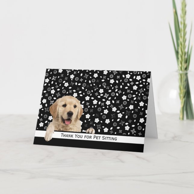 Golden Retriever Thank You Pet Sitting (Front)