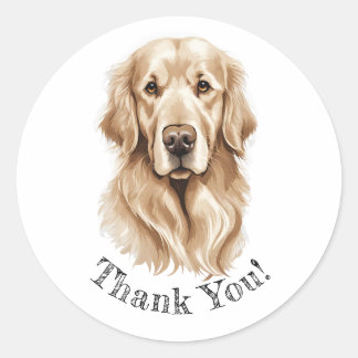 Golden Retriever Thank You! Stickers
