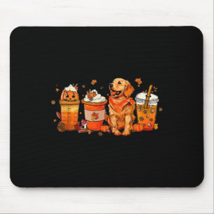 Golden Retriever Thanksgiving Fall Coffee Pumpkin  Mouse Mat