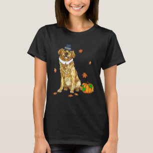 Golden Retriever Thanksgiving Pilgrim Turkey Men T-Shirt