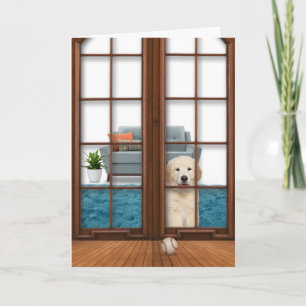 Golden Retriever Thinking Of You Card