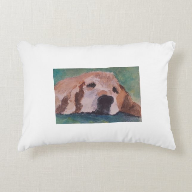 Golden Retriever Throw Pillow (Front)
