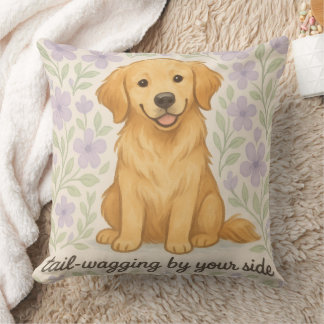 Golden Retriever Throw Pillow Gift for Dog Lovers 