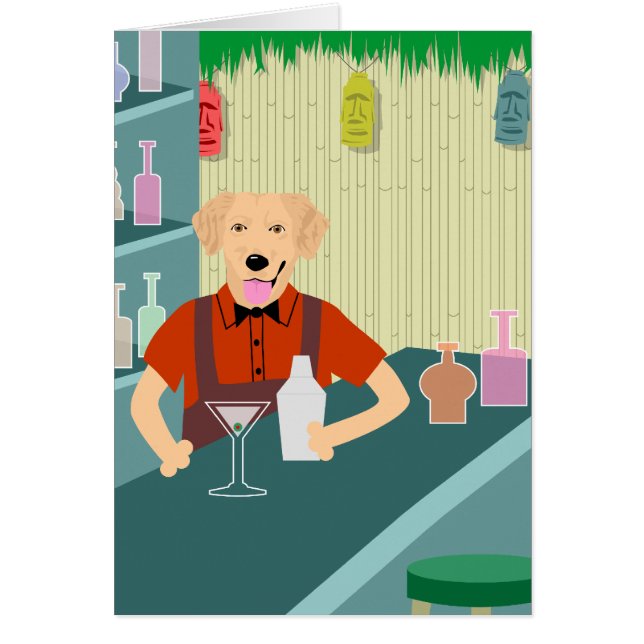 Golden Retriever Tiki Bar (Front)