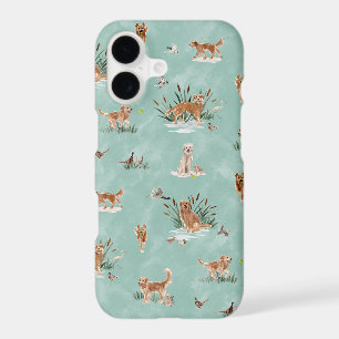 GOLDEN RETRIEVER TOILE Aqua