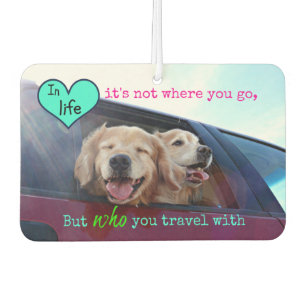 Golden Retriever Travel Friendship Car Air Freshener