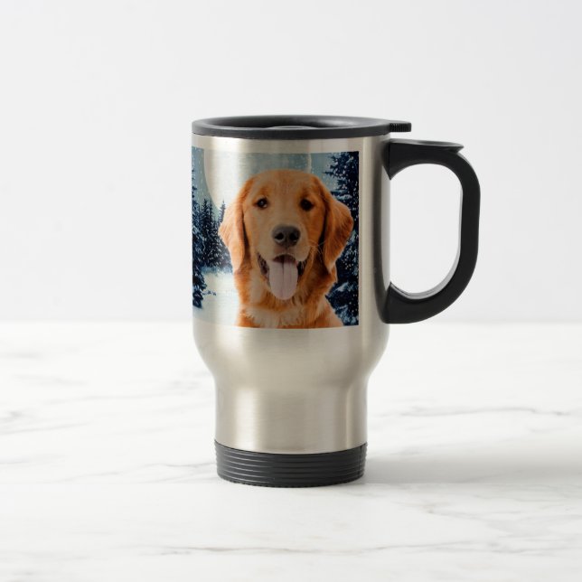 Golden Retriever Travel Mug (Right)
