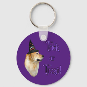 Golden Retriever Trick Key Ring