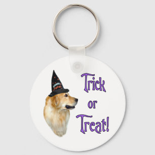 Golden Retriever Trick Key Ring