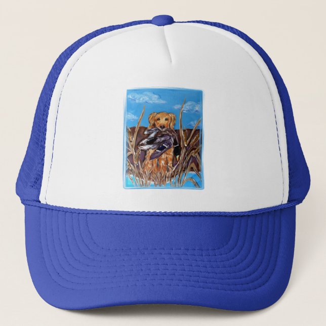 GOLDEN RETRIEVER TRUCKER HAT (Front)