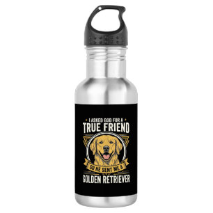Golden Retriever True Friend Dog 532 Ml Water Bottle